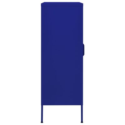vidaXL Armário de arrumação aço 80x35x101,5 cm azul-marinho