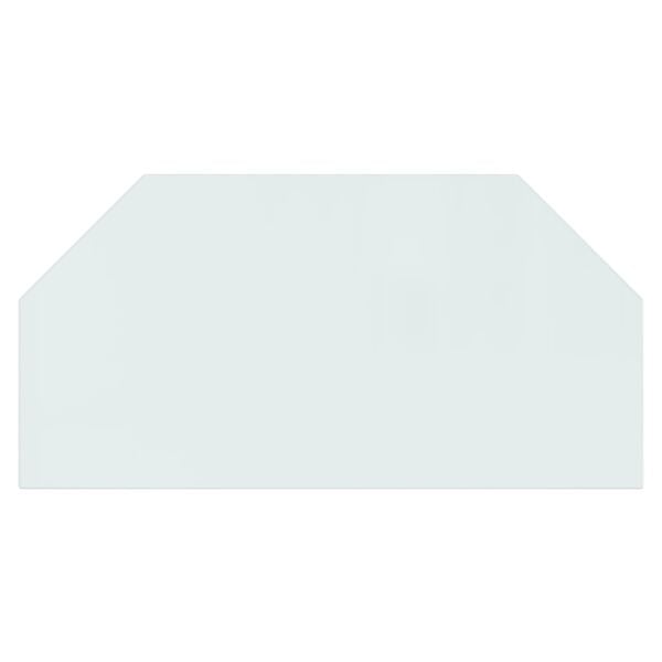 vidaXL Placa de vidro para lareira hexagonal 100x50 cm
