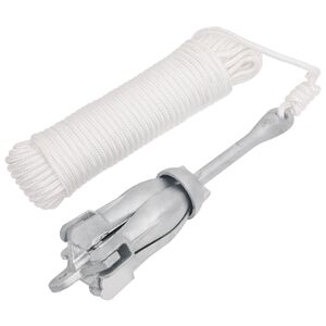 vidaXL &Acirc;ncora dobr&aacute;vel corda 4 kg ferro fundido galvanizado a quente