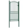 vidaXL Port&atilde;o de cerca EMMEN com pontas de a&ccedil;o 104x147 cm verde