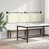 vidaXL Cabeceira Suspensa Montado na parede Liso Creme 210 x 55 x 5 cm