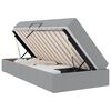 vidaXL Cama com arruma&ccedil;&atilde;o e colch&atilde;o Cinzento-claro 100 x 200 cm