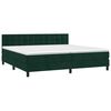 vidaXL Cama com molas/colch&atilde;o 200x200 cm veludo verde-escuro