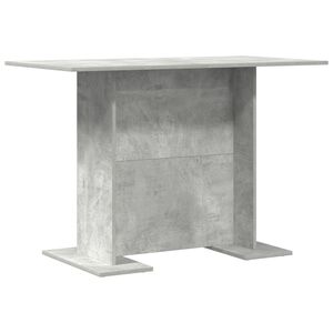 vidaXL Mesa de jantar 110x60x75 cm derivados madeira cinzento cimento