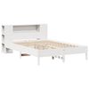 vidaXL Cama com estante sem colch&atilde;o 140x190 cm pinho maci&ccedil;o branco