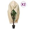 vidaXL Coberturas para plantas com fecho 2 pcs 70 g/m&sup2; 3,93x3,5 m