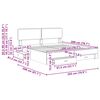 vidaXL Estrutura da Cama Branco 200 x 200 cm Madeira processada