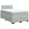vidaXL Cama boxspring c/ colch&atilde;o 120x200 cm veludo cinzento-claro