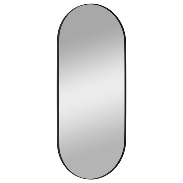 vidaXL Espelho de parede oval 35x80 cm preto