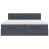 vidaXL Estrutura cama otomana colch&otilde;es 180x200 cm cinzento escuro