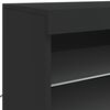 vidaXL Aparador com luzes LED 60,5x37x67 cm preto