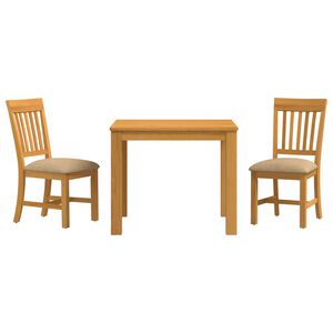 vidaXL Conjunto de sala de jantar 3 unid. Bege