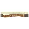 vidaXL Conjunto de Sof&aacute;s para Exterior 8 pcs Natural e Creme