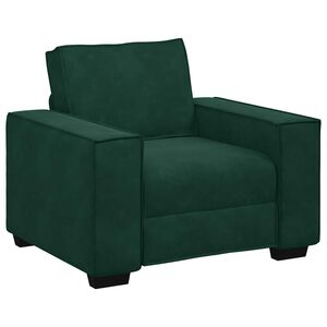 vidaXL Poltrona 100x78x84 cm veludo verde-escuro