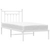 vidaXL Estrutura de cama com cabeceira 80x200 cm metal branco
