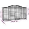 vidaXL Cestos gabi&atilde;o arqueados 30 pcs 200x50x100/120 ferro galvanizado