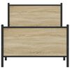 vidaXL Estrutura de cama sem colchão 90x200 cm metal carvalho sonoma