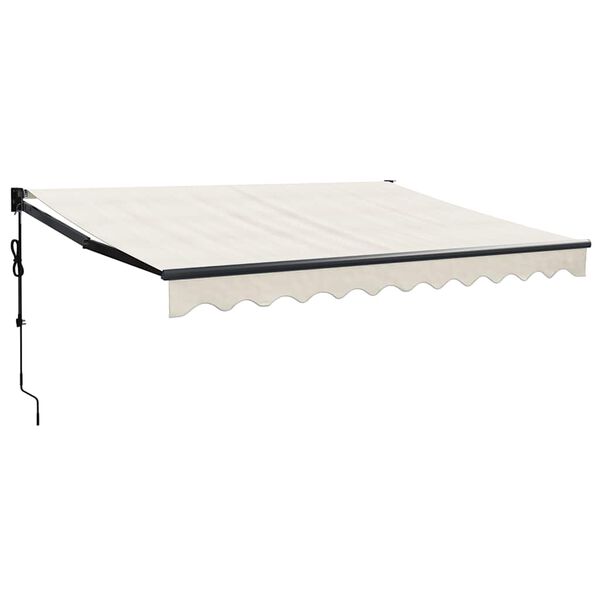 vidaXL Toldo retr&aacute;til autom&aacute;tico 3,5x2,5 m cor creme