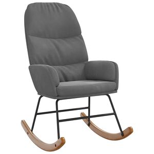 vidaXL Cadeira de baloi&ccedil;o veludo cinzento-escuro