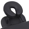 vidaXL Mesa de massagens com 2 zonas couro artificial preto