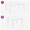 vidaXL Conjunto de Jantar para Jardim 3 pcs Branco Rattan Polt