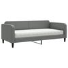 vidaXL Sof&aacute;-cama com colch&atilde;o 90x200 cm tecido cinzento-escuro
