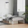 vidaXL Estrutura de cama com cabeceira 100x190 cm metal branco