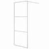 vidaXL Divis&oacute;ria de chuveiro prateado 80x195 cm vidro ESG transparente