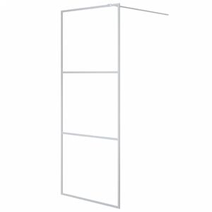 vidaXL Divis&oacute;ria de chuveiro prateado 80x195 cm vidro ESG transparente