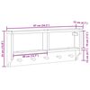 vidaXL Cabide de parede Branco 87x12x35 cm Pinho de madeira maciça