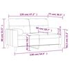 vidaXL Sofá 2 lugares +almofadas decorativas 120cm tecido cinza-escuro