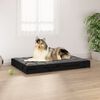 vidaXL Cama para c&atilde;es 91,5x64x9 cm madeira de pinho maci&ccedil;a preto