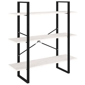 vidaXL Estante com 3 prateleiras 100x30x105 cm pinho maci&ccedil;o branco
