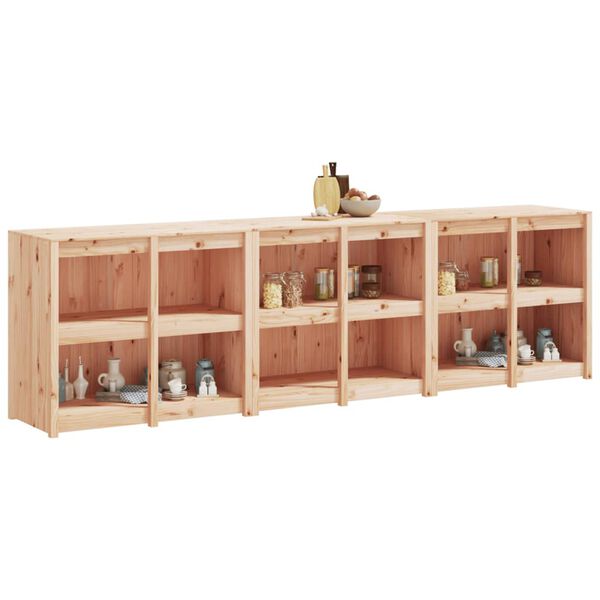 vidaXL Arm&aacute;rios de cozinha para exterior 3 pcs madeira de pinho maci&ccedil;a