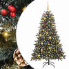 vidaXL &Aacute;rvore de Natal Artificial Verde 180 cm PVC, Pl&aacute;stico e A&ccedil;o