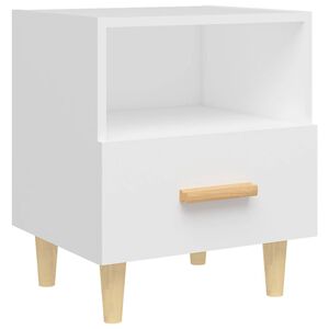 vidaXL Mesa de cabeceira 40x35x47 cm branco