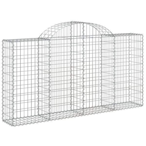 vidaXL Cestos gabi&atilde;o arqueados 4pcs 200x30x100/120cm ferro galvanizado