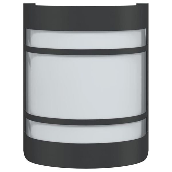 vidaXL Candeeiro de parede para exterior aço inoxidável preto