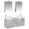 vidaXL Conjunto de M&oacute;veis para Banheiro 5 pcs Cinzento Cimento
