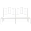 vidaXL Estrutura de cama com cabeceira 183x213 cm metal branco
