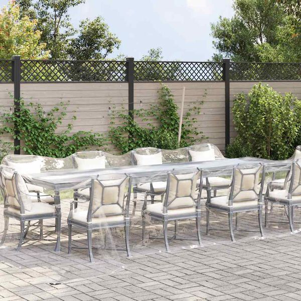 vidaXL Encerado transparente com ilh&oacute;s 4x8 m PVC