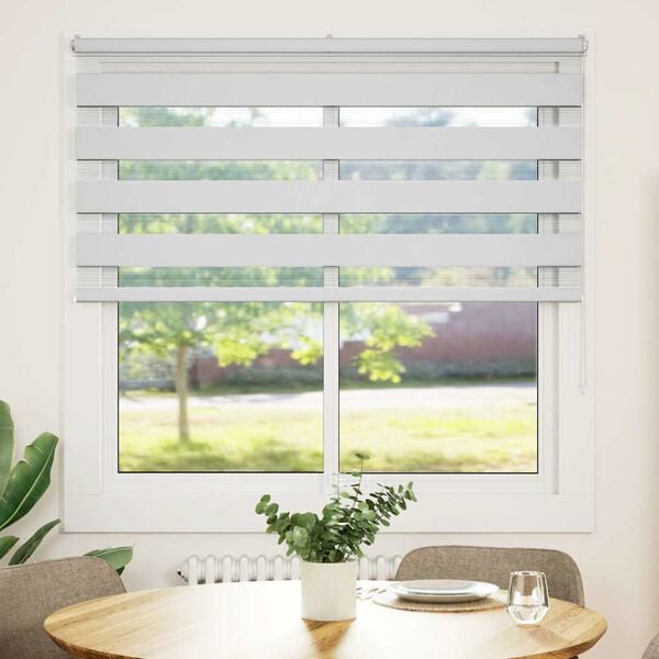 vidaXL Cortina de zebra 145x100 cm largura do tecido 140,9cm poli&eacute;ster