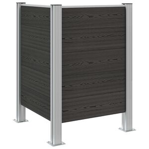 vidaXL Cerca para Ca&ccedil;amba de Lixo Cinzento 85 x 85 x 115 cm