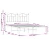 vidaXL Estrutura de cama com cabeceira 140x190 cm metal branco