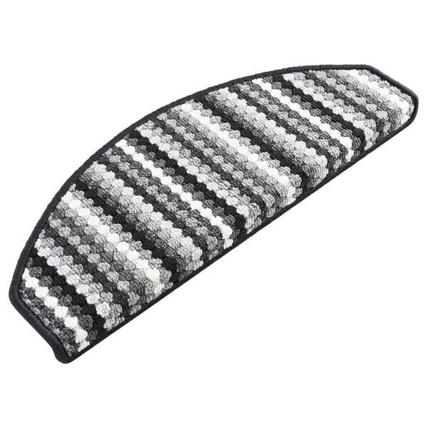 vidaXL Tapetes escada autoadesivos 15 pcs 65x24x4cm antracite multicor