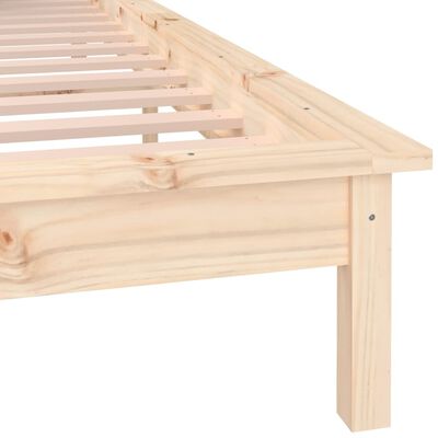 vidaXL Estrutura de cama com LEDs 200x200 cm madeira maciça