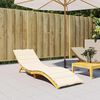 vidaXL Almofad&atilde;o p/ espregui&ccedil;adeira 200x50x3 cm tecido oxford creme