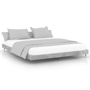 vidaXL Estrutura de cama 120x200 cm derivados de madeira cinza cimento
