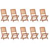vidaXL 11 pcs conjunto de jantar para jardim 220x90x75cm ac&aacute;cia maci&ccedil;a