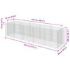 vidaXL Canteiro elevado/cesto gabi&atilde;o 450x90x100 cm a&ccedil;o galvanizado